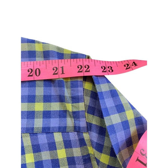 Austin Reed London Mens XXL Blue Check Dress Shirt Long Sleeve Button Up - Picture 5 of 8